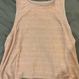 Striped Beige Sleeveless Top